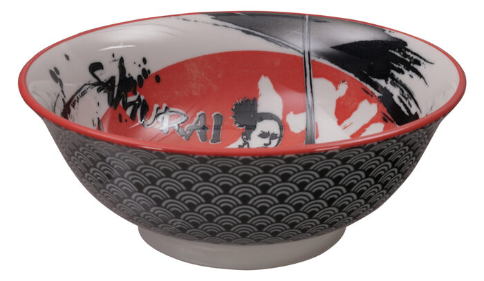 Schwarz / Rote Samurai Schale - Gemischte Schalen - 20,3 x 8 cm 1000 ml – Bild 2
