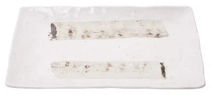 Weißer rechteckiger Teller - Minoyaki - 31 x 17 cm – Bild 2