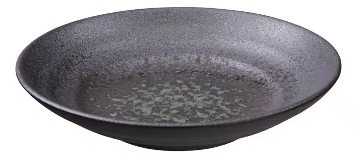 Schwarzer Teller - Minoyaki - 23 x 5 cm – Bild 2