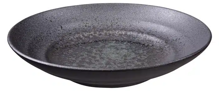 Schwarzer Teller - Minoyaki - 28,5 x 6 cm – Bild 2
