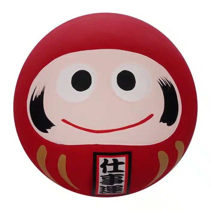 Rote Daruma Puppe - 6 x 6 x 6 cm – Bild 2