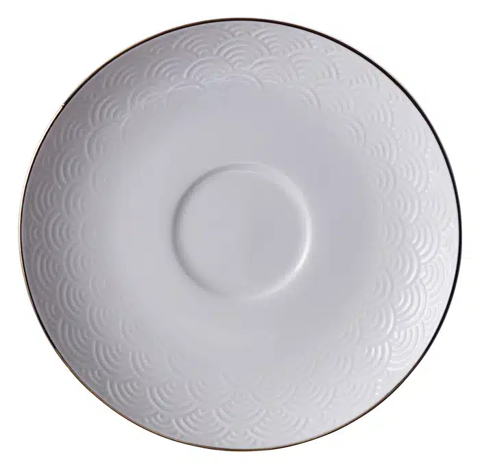 Weiß / Goldener Untersetzer Wellen - Nippon Weiß - 250ml – Bild 2