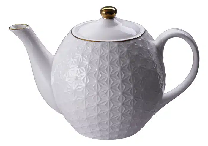 Weiß / Goldene Teekanne Stern - Nippon Weiß - 24 x 16,5 cm 1300ml – Bild 2