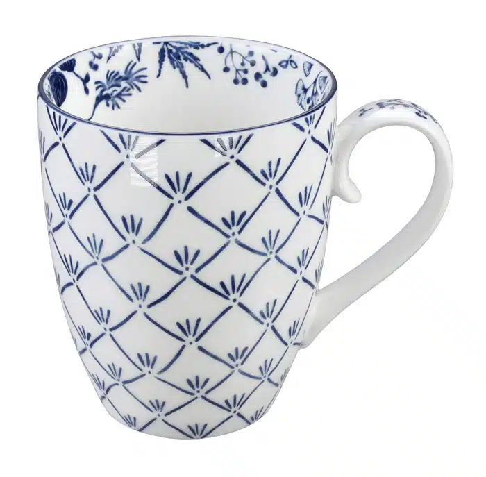Blau / Weißer Becher Ahorn - Flora Japonica - 8,5 x 10,2 cm 380ml – Bild 2