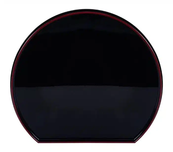 Schwarz / Rotes halbes Tablett - Lackware - 33cm – Bild 2