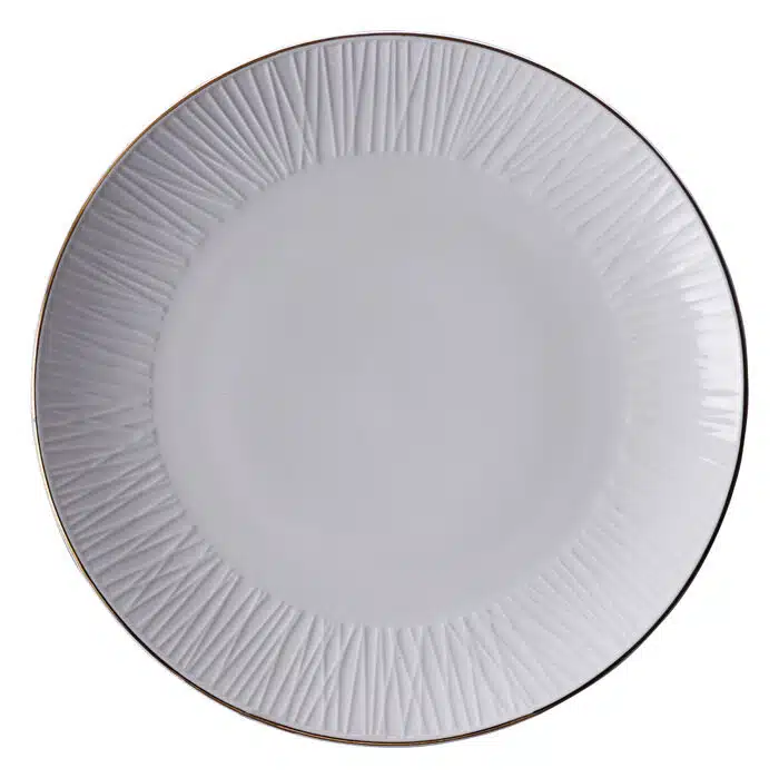 Weiß / Goldener Teller Linien - Nippon White - 28,5 cm – Bild 2