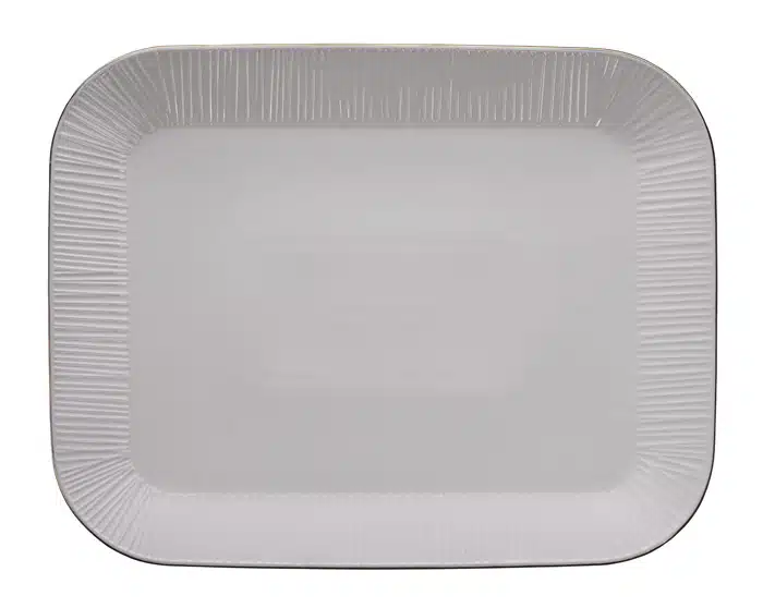 Weiß / Goldener Teller Linien - Nippon Weiß - 40 x 32 cm – Bild 2