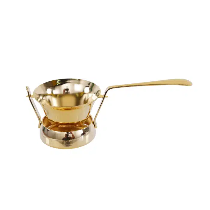 Goldenes Teesieb - 14 x 5,7 x 5 cm – Bild 2