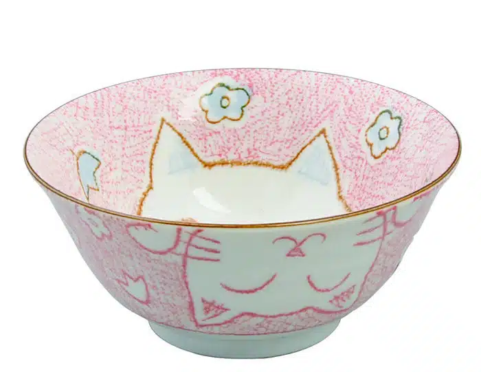 Rosa Schüssel - Kawai Katze - 15,3 x 8 cm 500 m – Bild 2