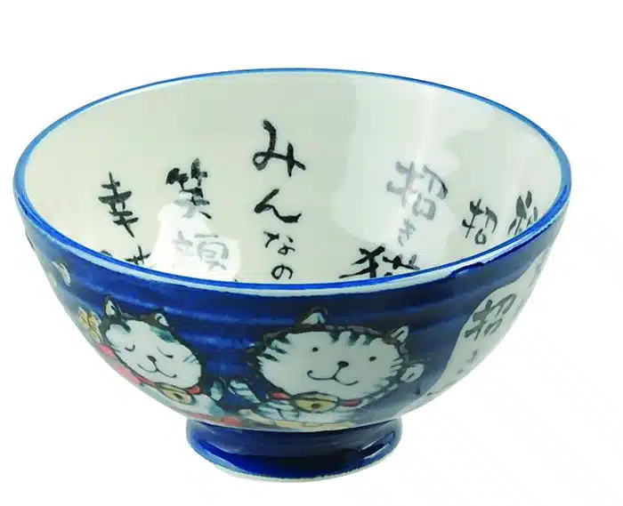 Blaue Schale - Kawai Katze - 11,5 x 6,2 cm 250 ml – Bild 2