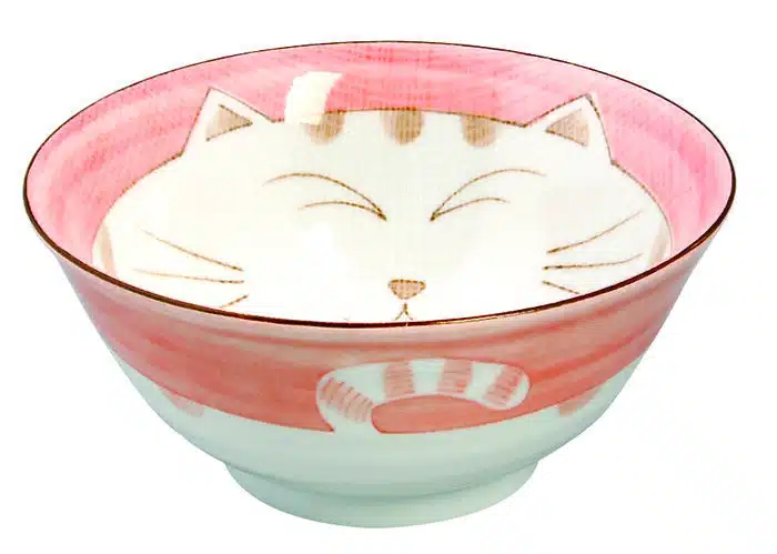 Rosa Schüssel - Kawai Katze - 15 x 7 cm 500 ml – Bild 2