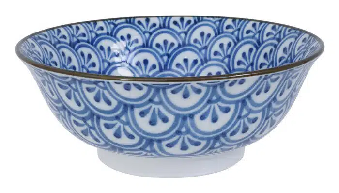Blau / Weiße Schüssel - Gemischte Schalen - 20,5 x 7 x 8 cm 1000 ml – Bild 2