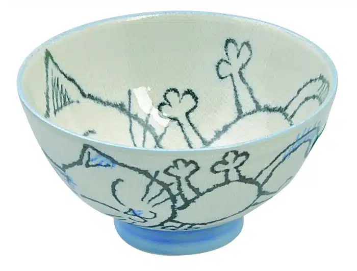 Blaue Kinderschale - Kawai Katze - 11,5 x 5 cm 250ml – Bild 2