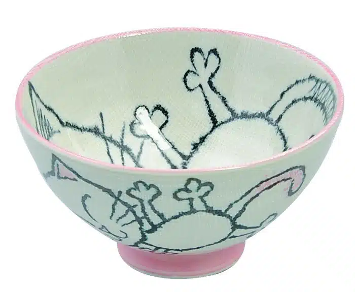 Rosa Kinderschale - Kawaii Katze - 11,5 x 6 cm 250 ml – Bild 2
