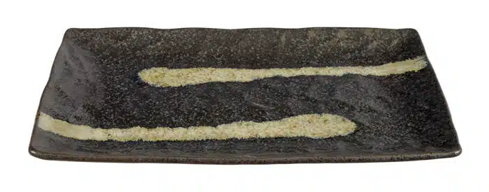Schwarzer rechteckiger Teller - Große Teller - 31 x 17 cm – Bild 2