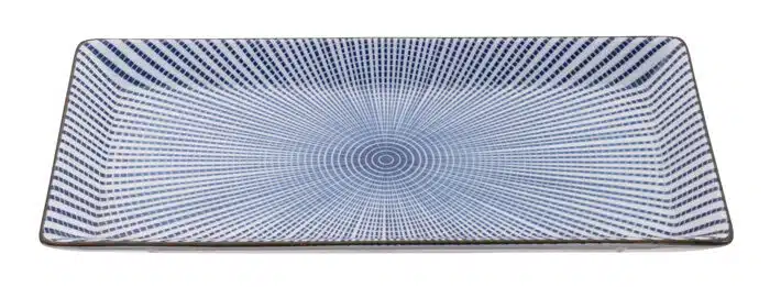 Blauer rechteckiger Teller - Sendan Tokusa - 23 x 11,5 x 2,3 cm – Bild 2