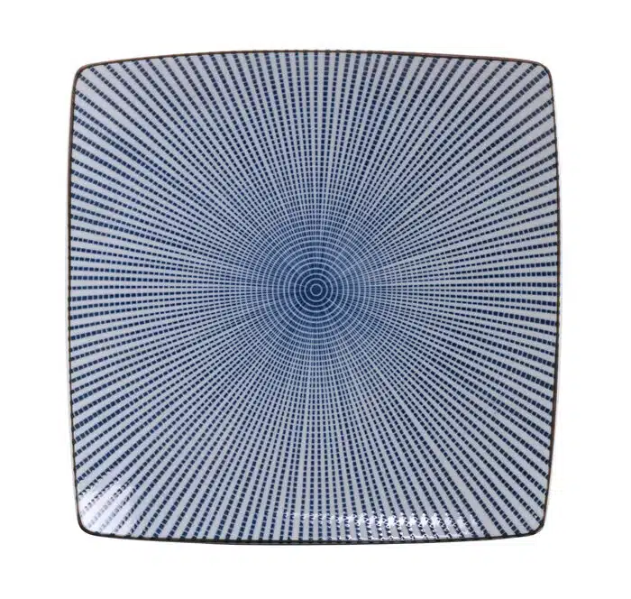 Blau / Weißer quadratischer Teller - Sendan Tokusa - 18,8 x 18,8 cm – Bild 2