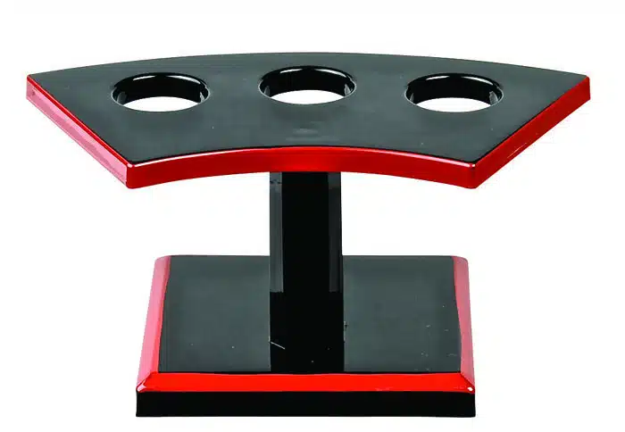 Schwarz / Rot Sushi Rollenhalter - Lackware - Set für 3 Rollen – Bild 2