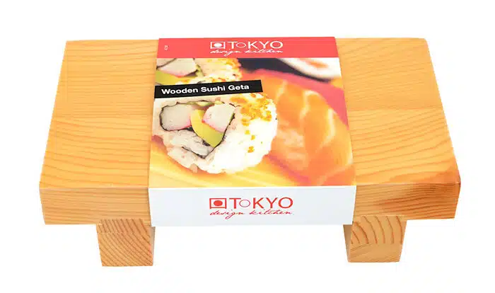 Holz Sushi Geta - Holzgeschirr - 21 x 12 x 6 cm – Bild 2
