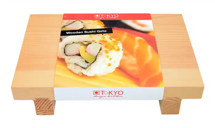 Holz Sushi Geta - Holzgeschirr - 27 x 18 x 6 cm – Bild 2