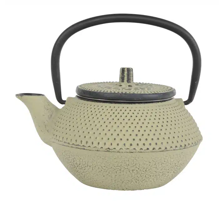 Graugrüne Teekanne aus Gusseisen - Gusseisen - 13,5 x 11,5 x 8,5 cm 350 ml – Bild 2