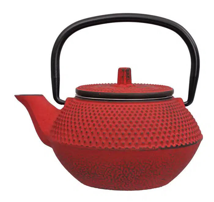 Rote Teekanne aus Gusseisen - Gusseisen - 13,5 x 11,5 x 8,5 cm 350 ml – Bild 2