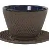 Braune Teetasse mit Untersetzer - 7 x 5,5 cm 120 ml – Bild 2