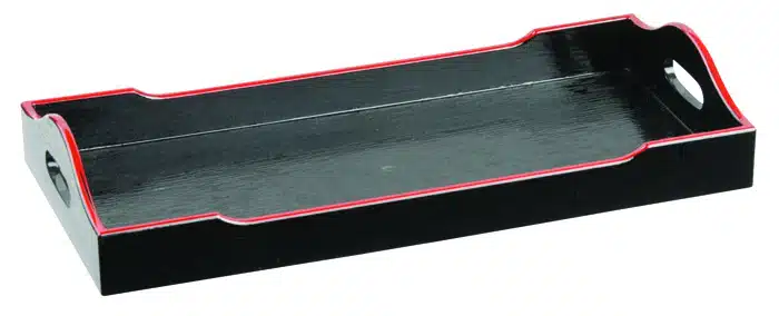 Schwarzes Tablett - Lackware - 21 x 10 cm – Bild 2