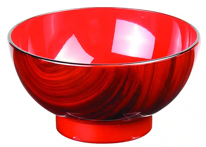 Rote Schüssel - Lackwaren - 11,5 x 6,5 cm – Bild 2