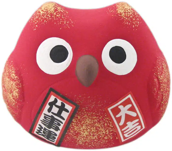 Rote Glückseule Figur - 5,5 cm – Bild 2