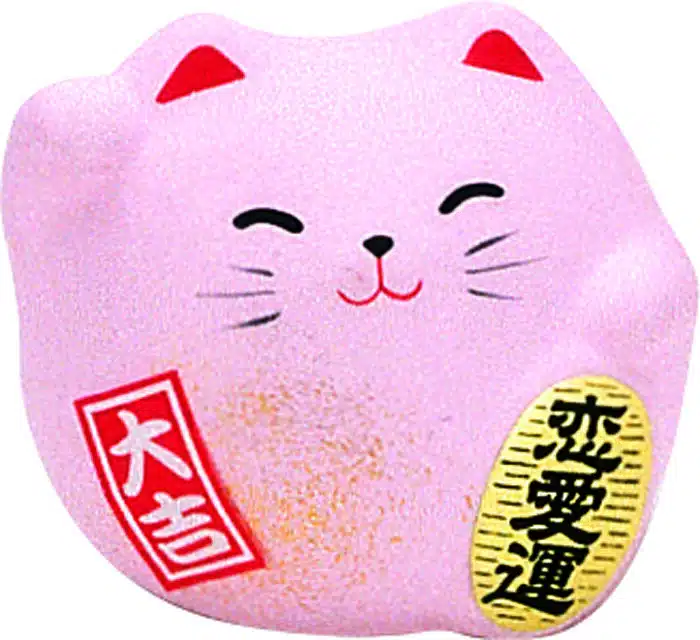 Pinke Glückskatzen Figur - 5,5 cm – Bild 2