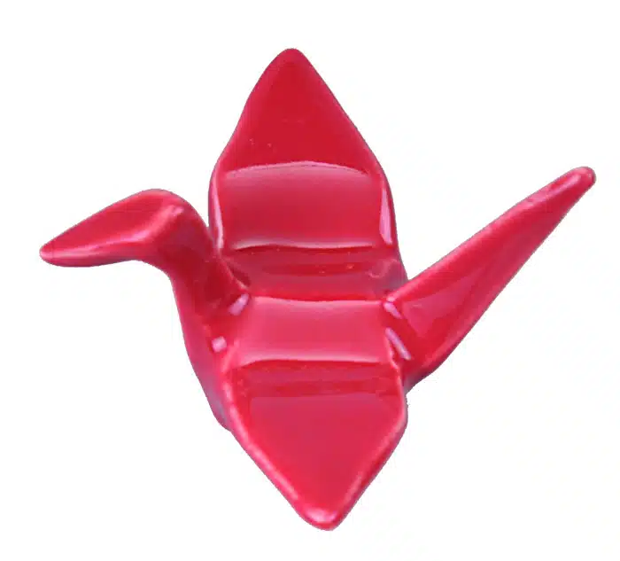Rote Essstäbchen Halter Kranich – Bild 2