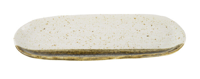 Weiß / Brauner Teller - Große Teller - 28 x 11,3 cm – Bild 2