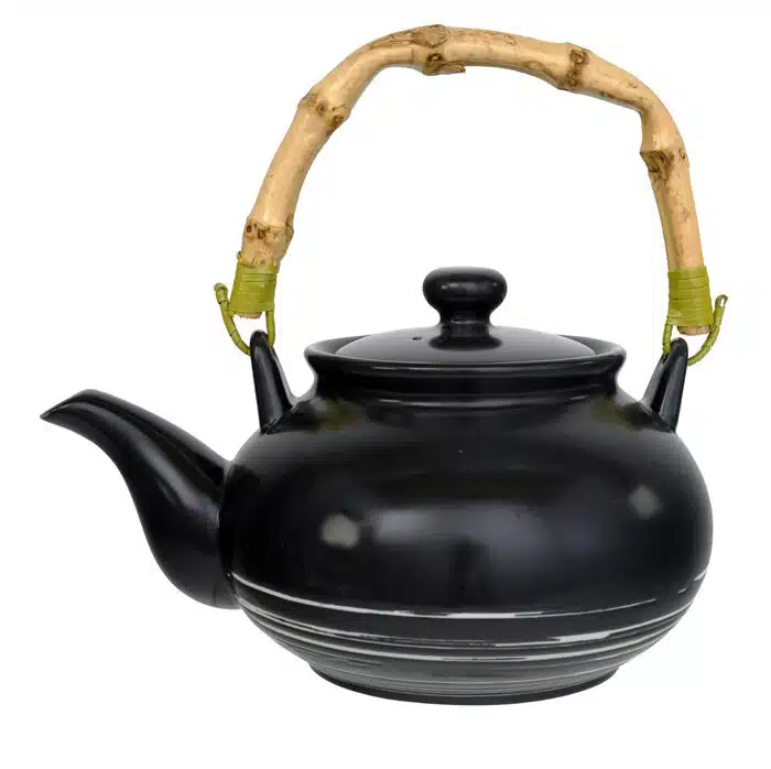 Schwarz / Weiße Teekanne - Black Maru 1000ml – Bild 2