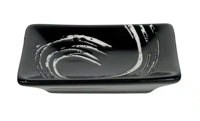 Schwarz / Weiß Saucenschale - Black Maru - 9,5 x 6,7 cm – Bild 2