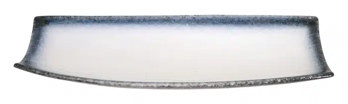 Grau / Weißer rechteckiger Teller - Tajimi - 32,5 x 12,3 cm – Bild 2