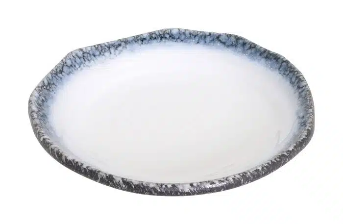 Grau / Weißer Teller - Tajimi - 18 x 3 cm – Bild 2
