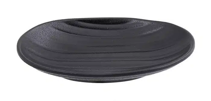 Schwarzer Teller - Melamin - 18,4 x 11,4 x 2,8 cm – Bild 2