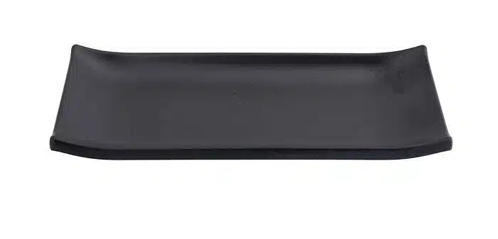 Schwarzer rechteckiger Teller - Melamin - 22,5 x 9,5 x 3 cm – Bild 2