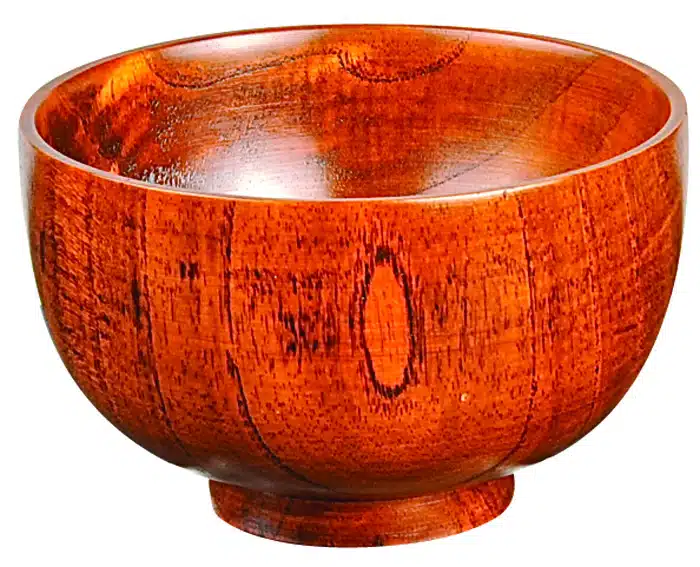 Holzfarbene Schale - Lackware - 11 x 7 cm – Bild 2