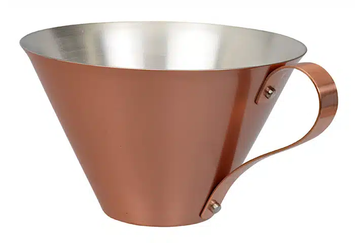 Kupfer Iced Coffee Becher mit Untersetzer - 350ml - 11x13x7cm