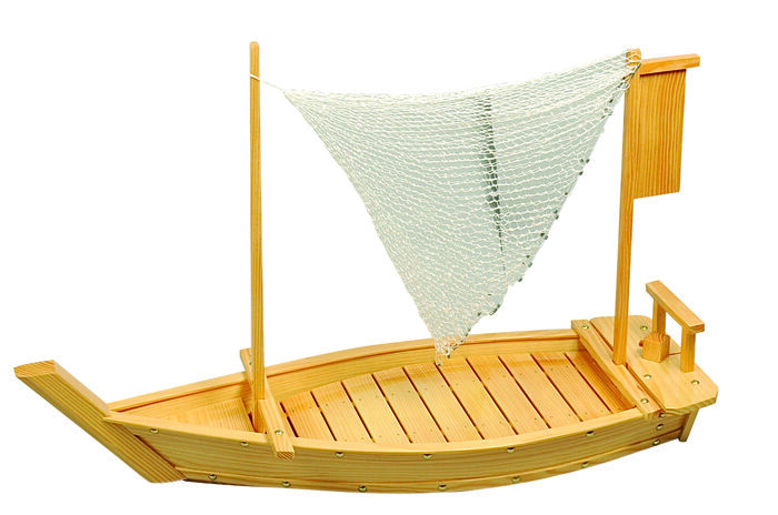Hölzerner Sushistiefel - Holzgeschirr - 90 x 30 cm – Bild 2