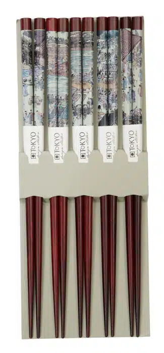 Braune Essstäbchen mit Figur - Set mit 5 Paaren – Bild 2