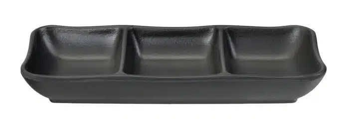 Schwarze Saucenschüssel - Melamin - 3 Stück - 19,6 x 8,4 x 2,7 cm – Bild 2