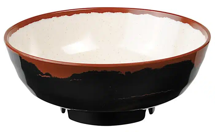 Schwarz / Weiße Schüssel - Melamin - 22,5 x 9 cm 1900ml – Bild 2