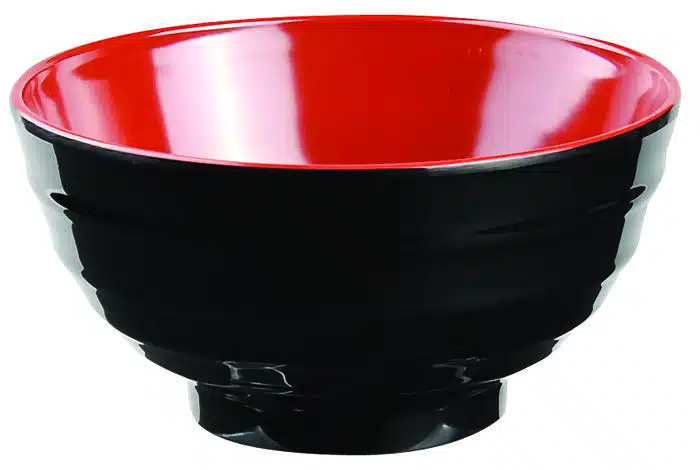 Schwarz / Rot Schüssel - Melamin - 16,5 x 8,5 cm – Bild 2