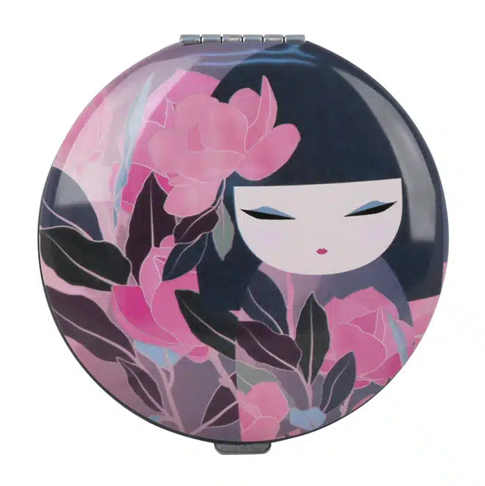Schwarz / Pinker Kazuko Taschenspiegel - Kimmidoll