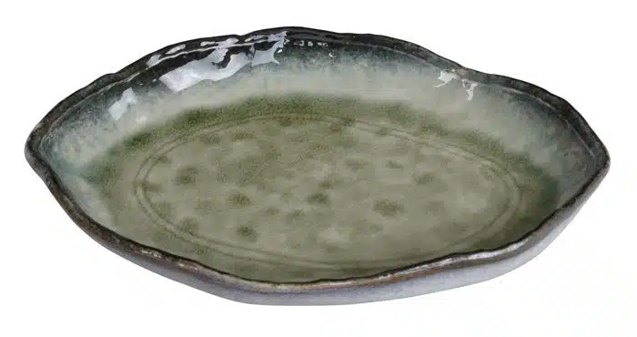 Grüner Teller - Yamasaku - 26 x 18,5 x 3,5 cm