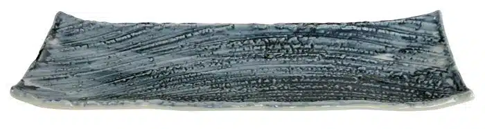 Schwarzer rechteckiger Teller - Große Teller - 48 x 17 x 3,9 cm