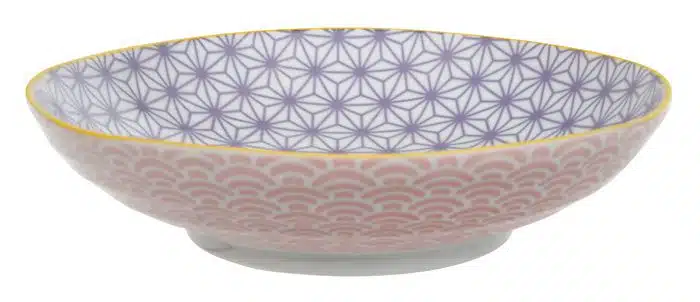 Lila / Rosa Teller - Star Wave - 21 x 5,2 cm